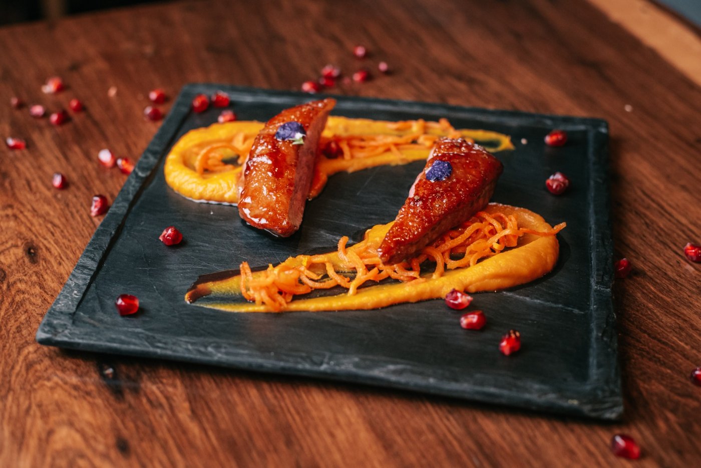 Magret de pato · Cartof